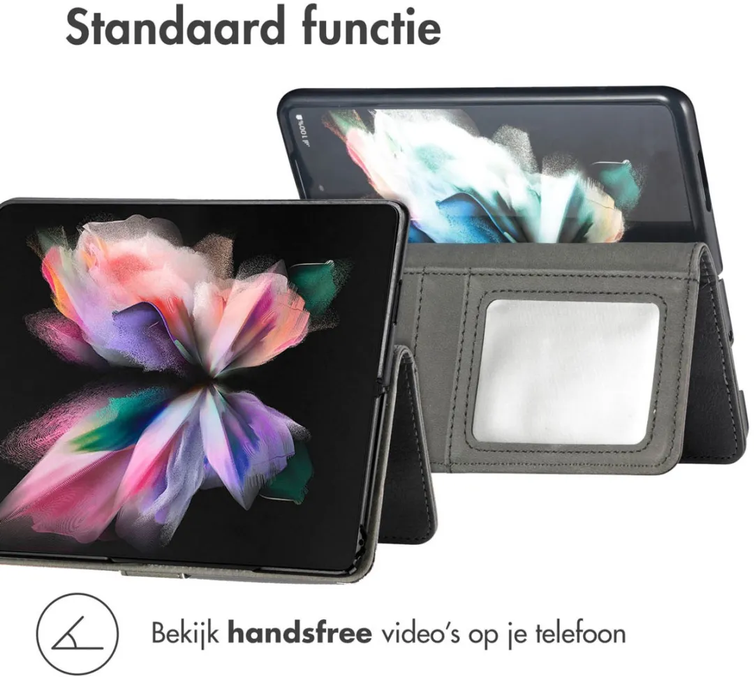 Imoshion Hoesje Samsung Galaxy Z Fold 4 - 3 Pasjes - Zwart