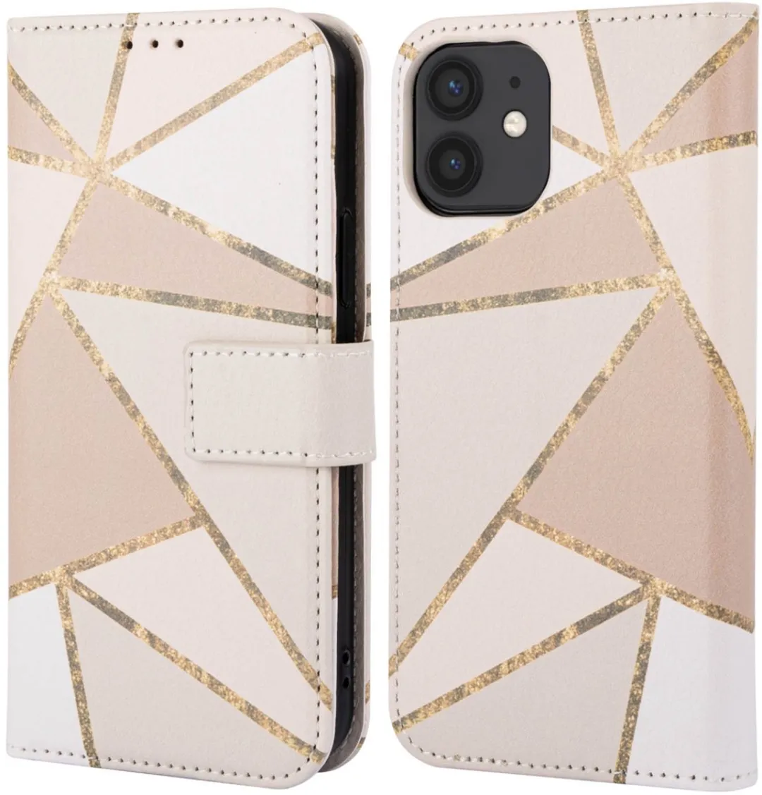 Imoshion iPhone 12/12 Pro Hoesje Beige Graphic