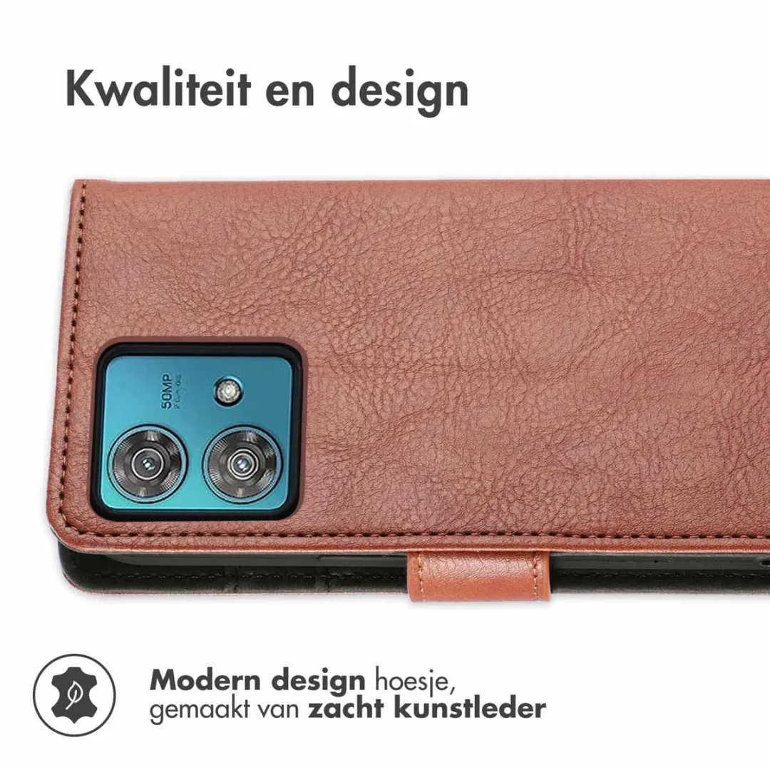 Imoshion Hoesje Motorola Moto G84 3 Pasjes - Bruin