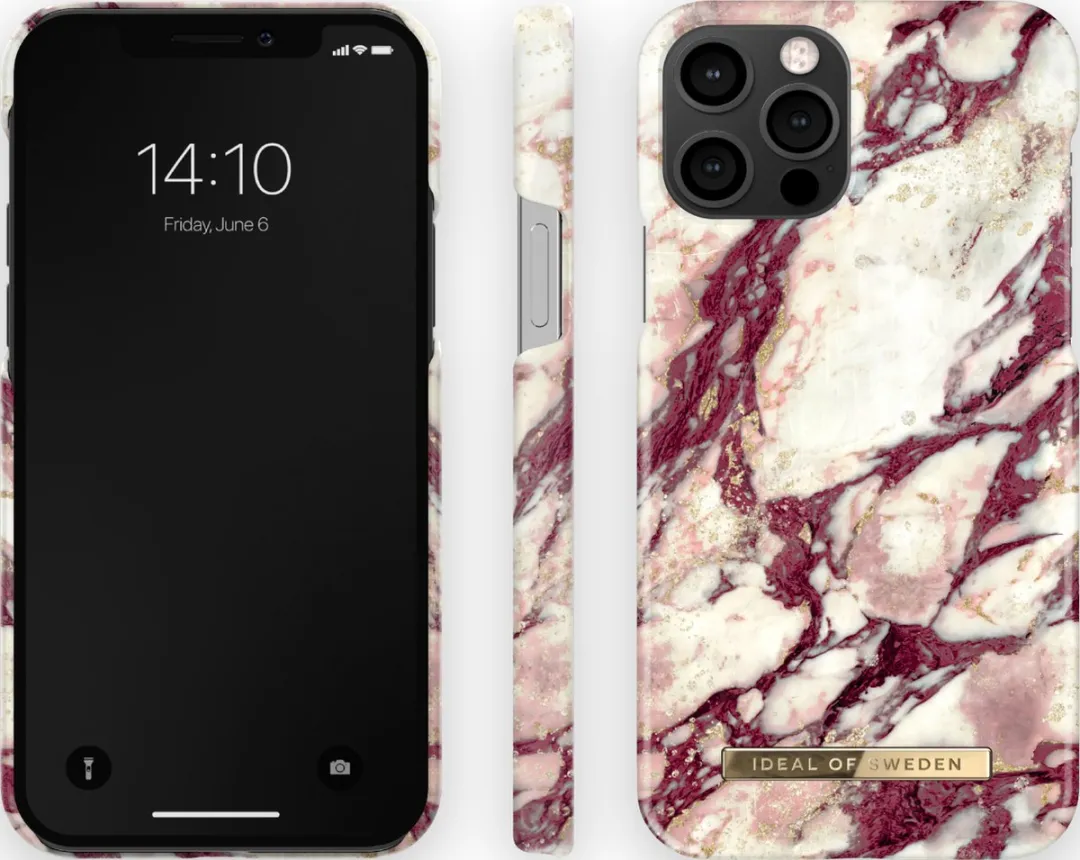 iDeal of Sweden iPhone 12/12 Pro Backcover - Calacatta Ruby Marble