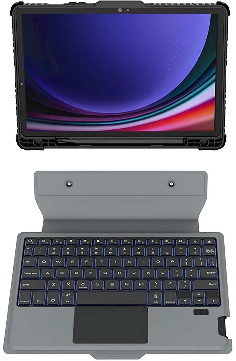 Nillkin Bumper Keyboard Case Tab S9 Plus - Bluetooth - Zwart