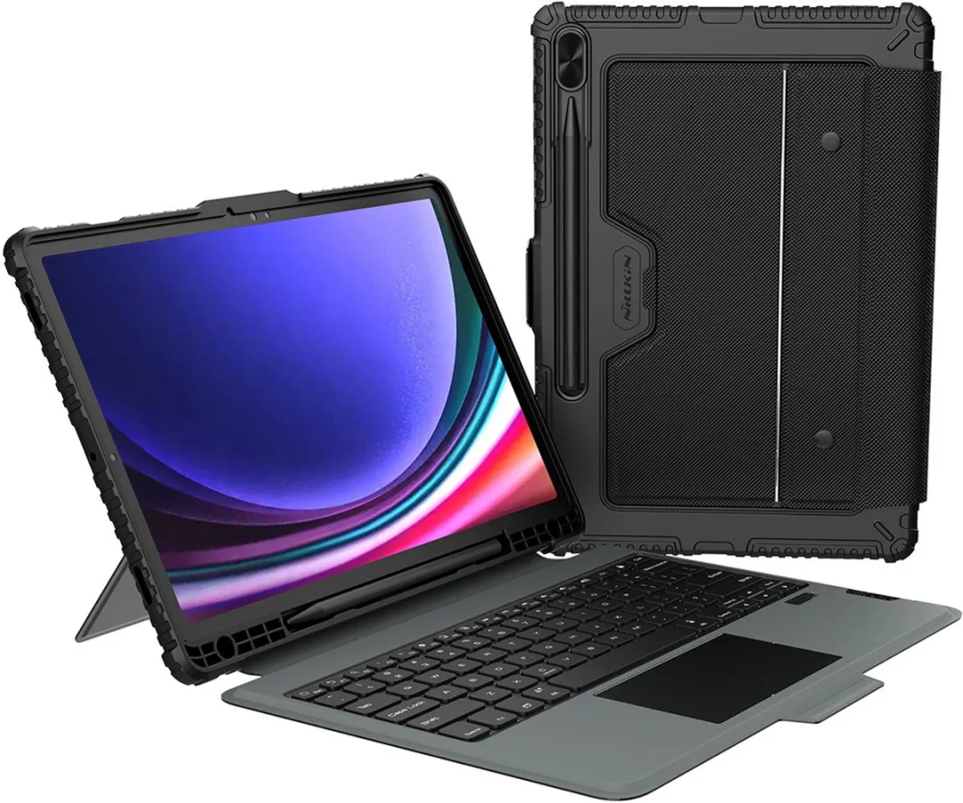 Nillkin Bumper Keyboard Case Tab S9 Plus - Bluetooth - Zwart