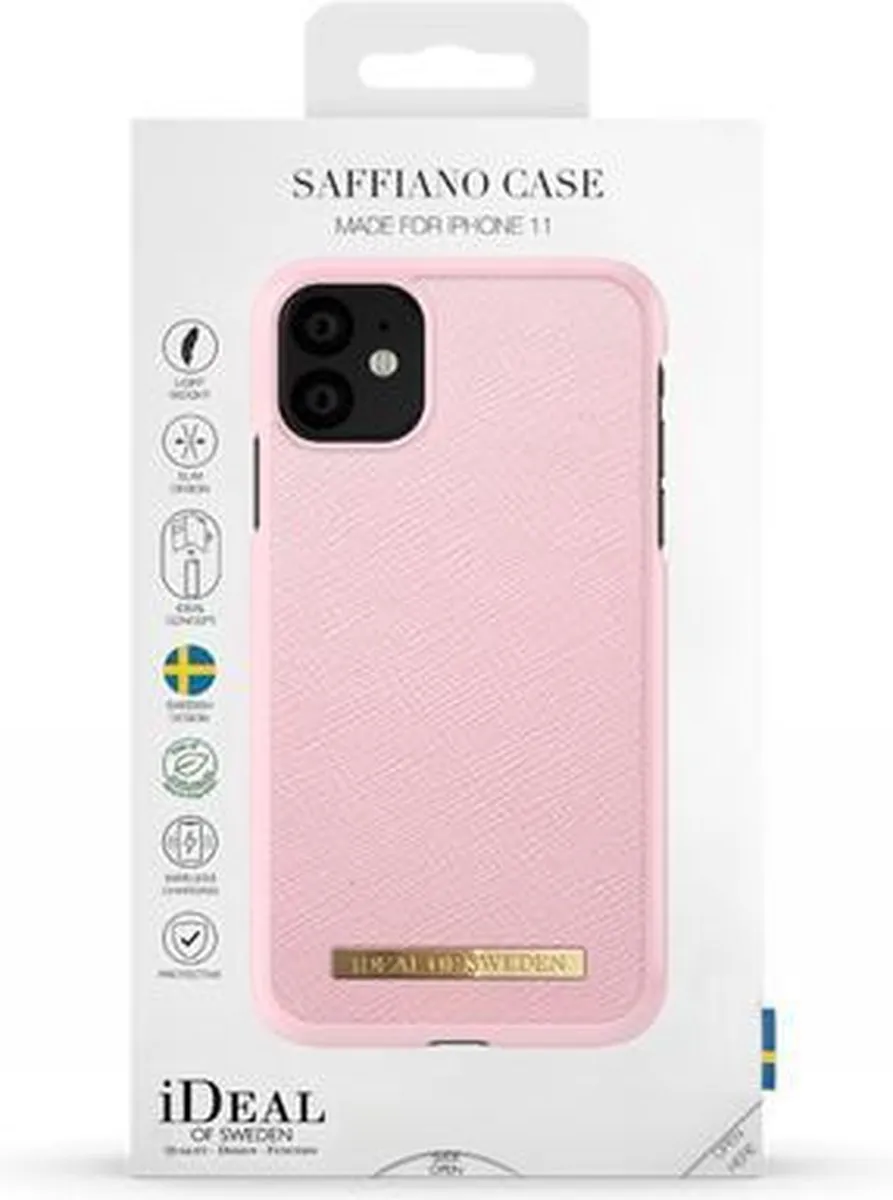 iDeal of Sweden Fashion Case Saffiano iPhone 11/XR - Roze - afbeelding 6 van 6