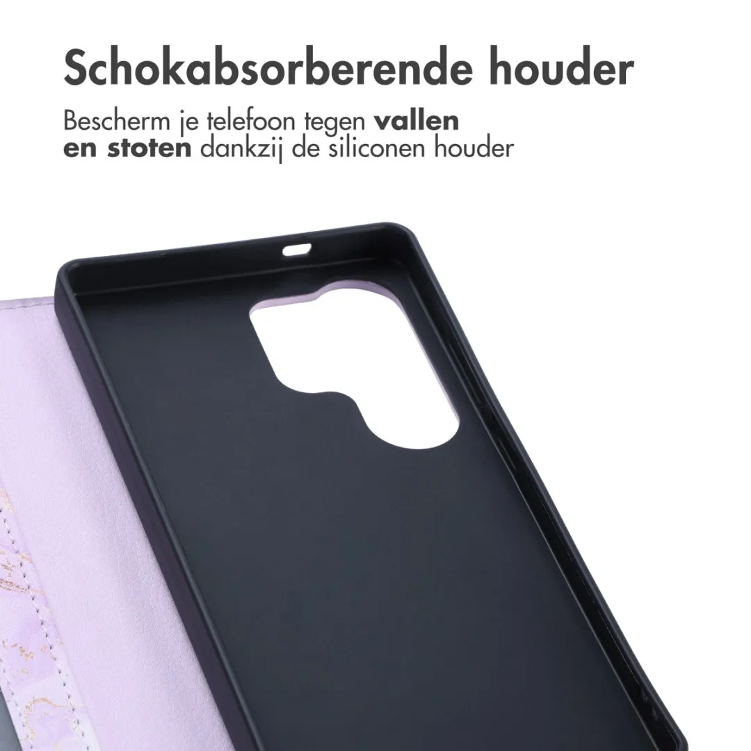 Imoshion Hoesje Samsung Galaxy S25 Ultra Purple Marble - 3 Pasjes - afbeelding 6 van 6