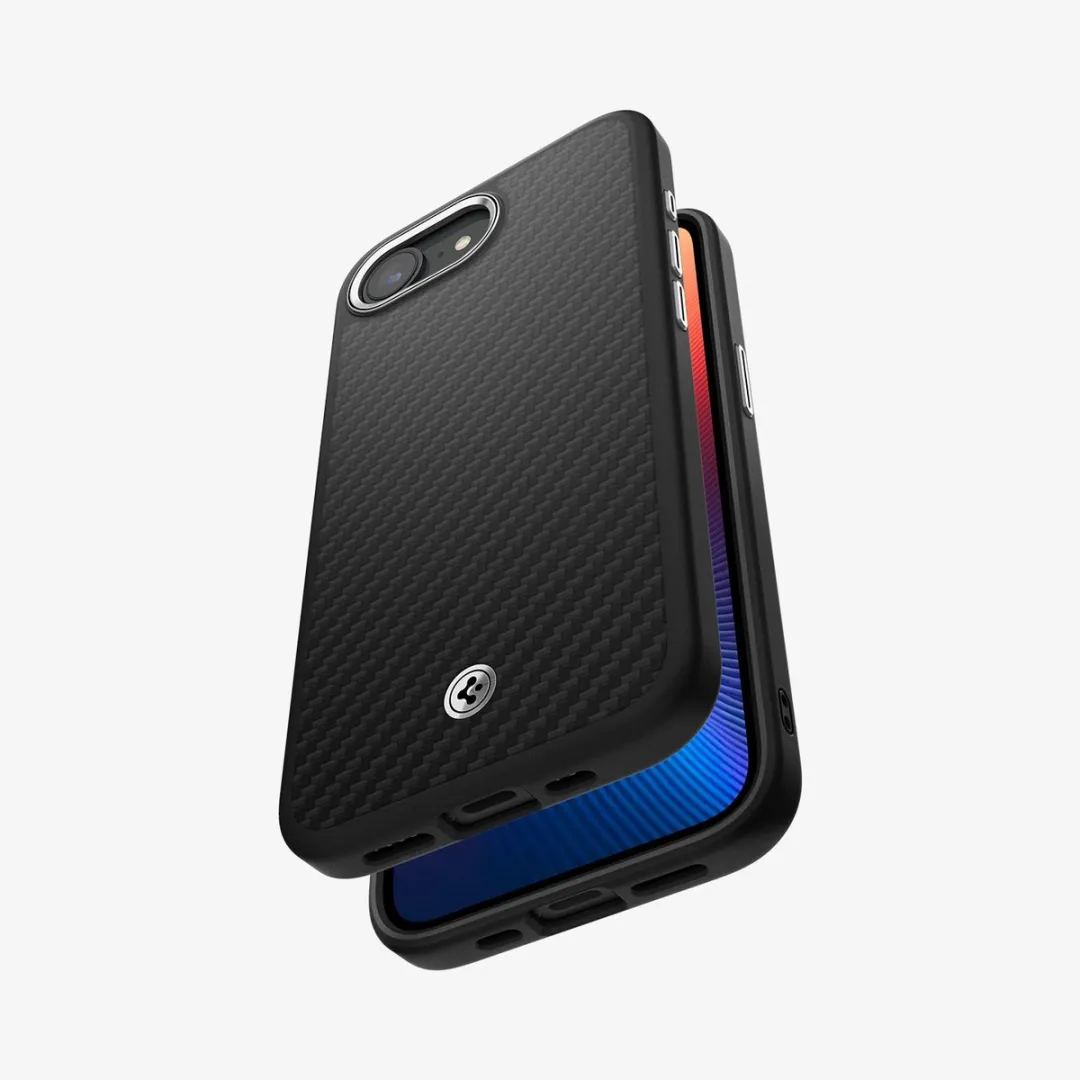 Spigen Enzo Aramid Hoesje iPhone 16e - 8809971239837 - Matte Zwart
