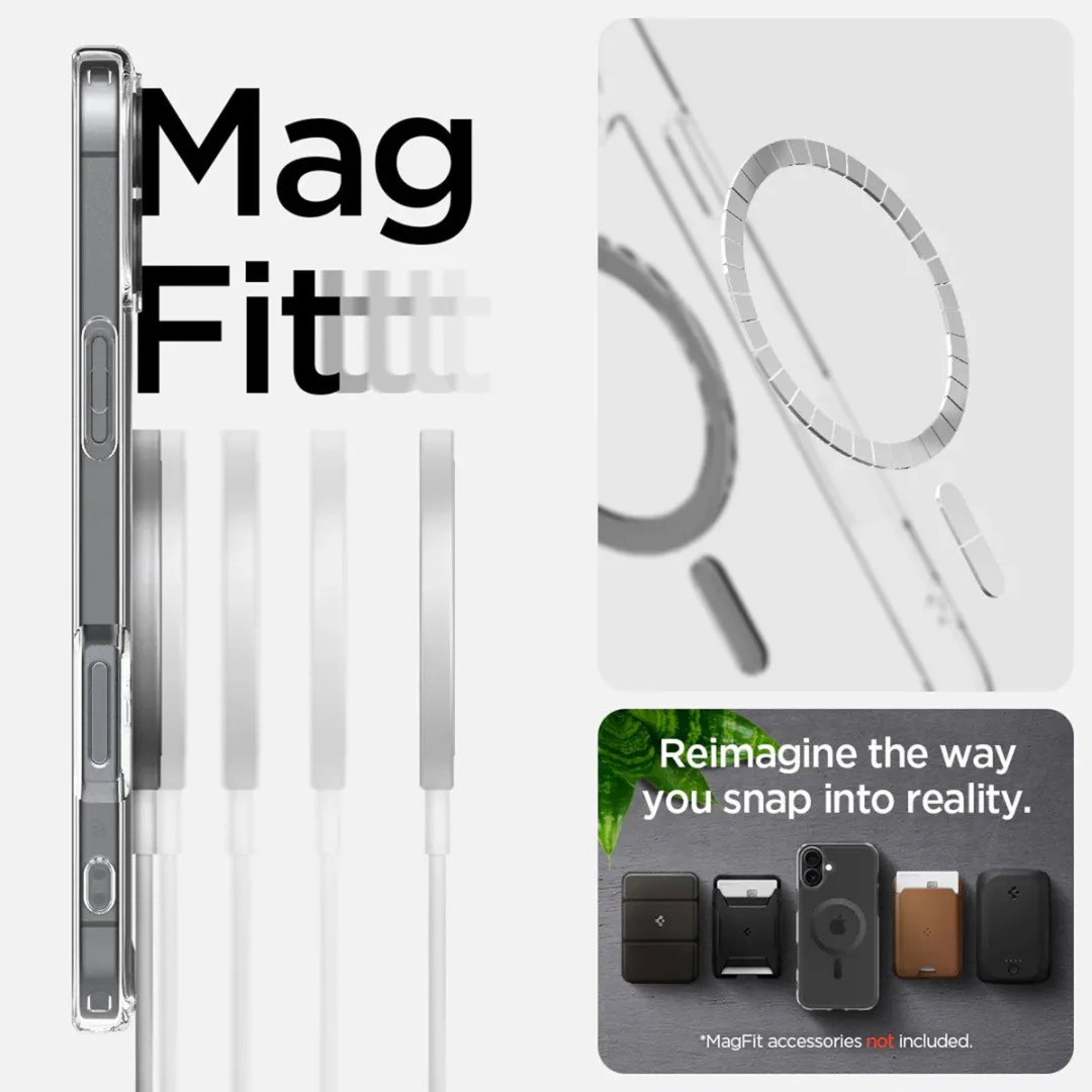 Spigen Ultra Hybrid MagFit ACS08207 iPhone 16 Hoesje - Zwart