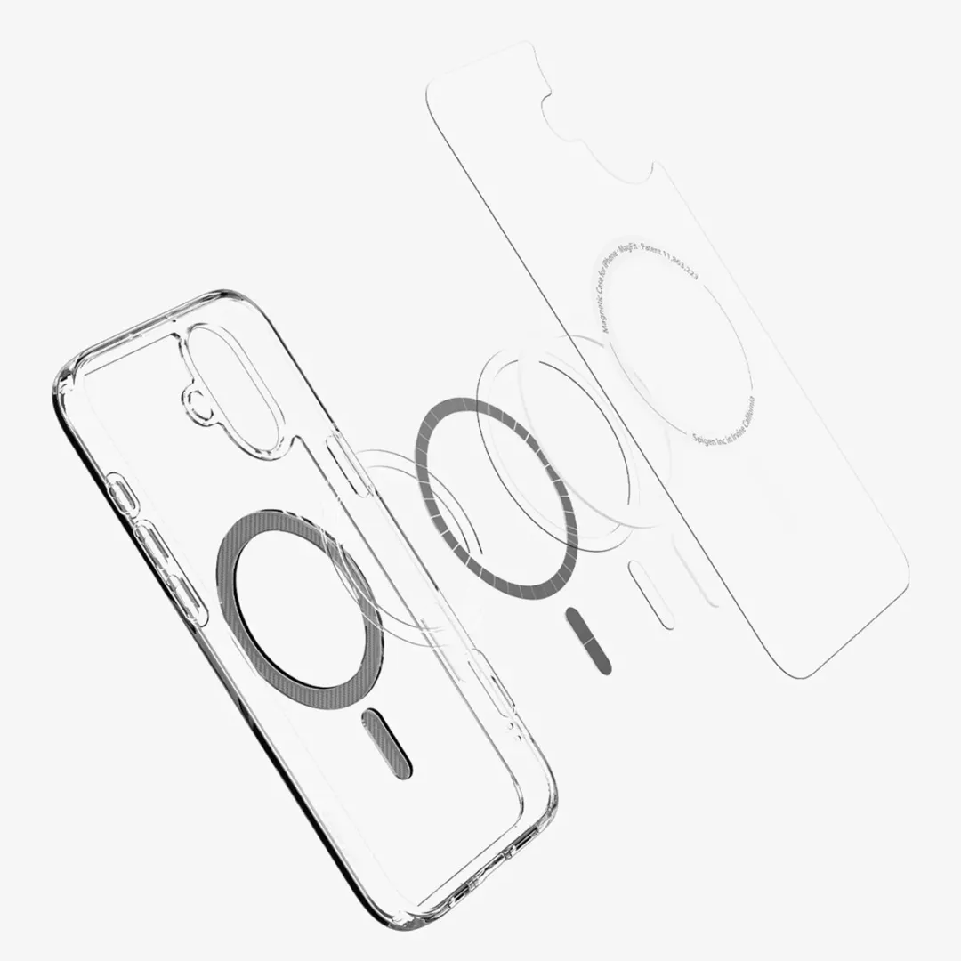 Spigen Ultra Hybrid MagFit ACS08207 iPhone 16 Hoesje - Zwart - afbeelding 6 van 6