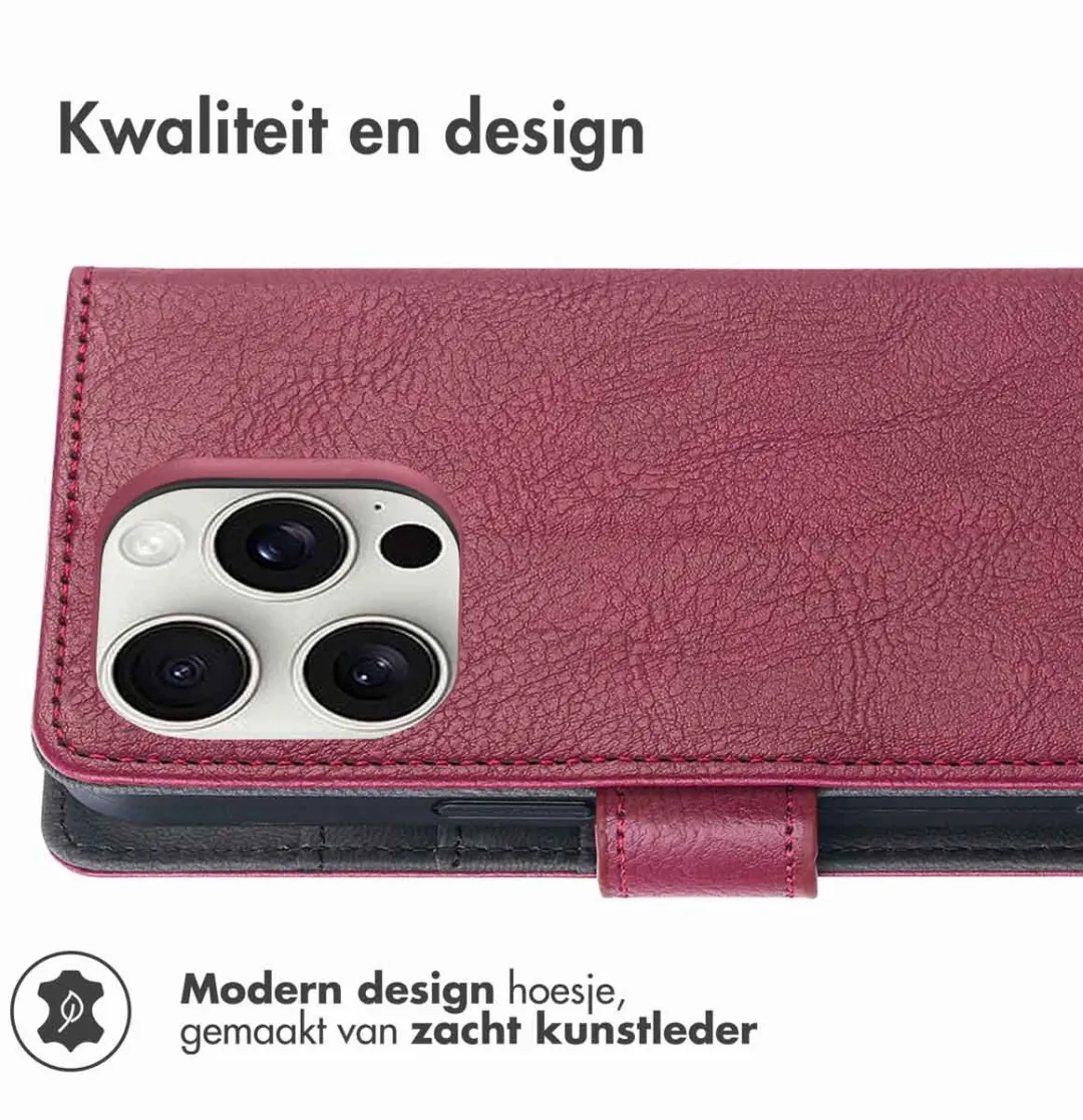 Imoshion Hoesje iPhone 16 Pro - 3 Pasjes - Bordeaux