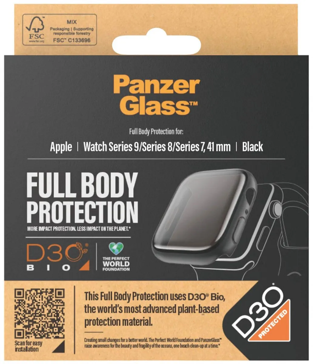PanzerGlass PZ-3689 Full Body Protector Apple Watch 41mm - Zwart