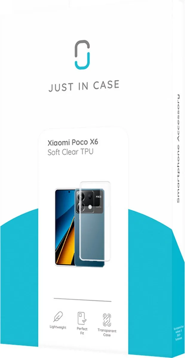 Just in Case Cazy Xiaomi Poco X6 Siliconen Hoesje - Transparant