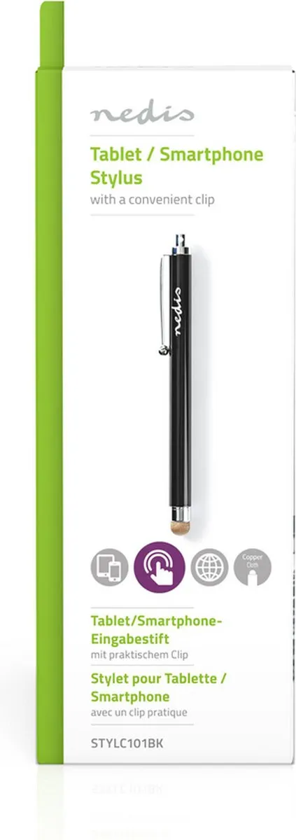 Nedis Stylus Pen STYLC101BK - Zwart