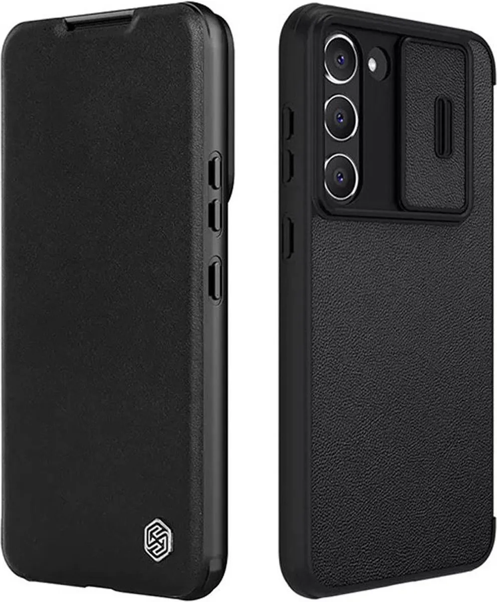 Nillkin Qin Pro Leather Book Case - Samsung Galaxy S23 Plus - 2 Pasjes - Zwart