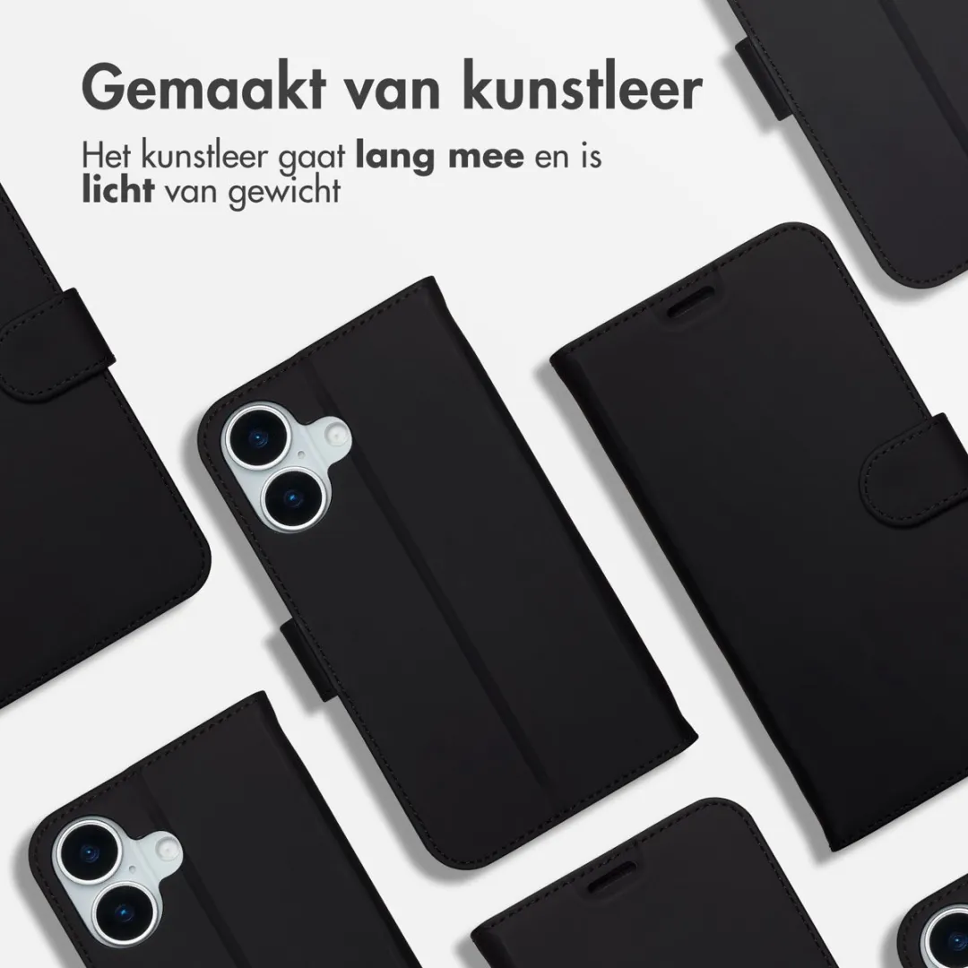 Accezz iPhone 17 Wallet Softcase Bookcase - 3 Pasjes - Zwart