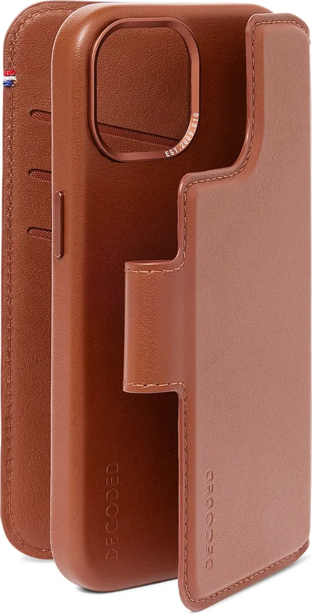 Decoded D24IPO15PLDW5TN iPhone 15 Plus Hoesje - Magnetisch 2-in-1 - Tan Bruin
