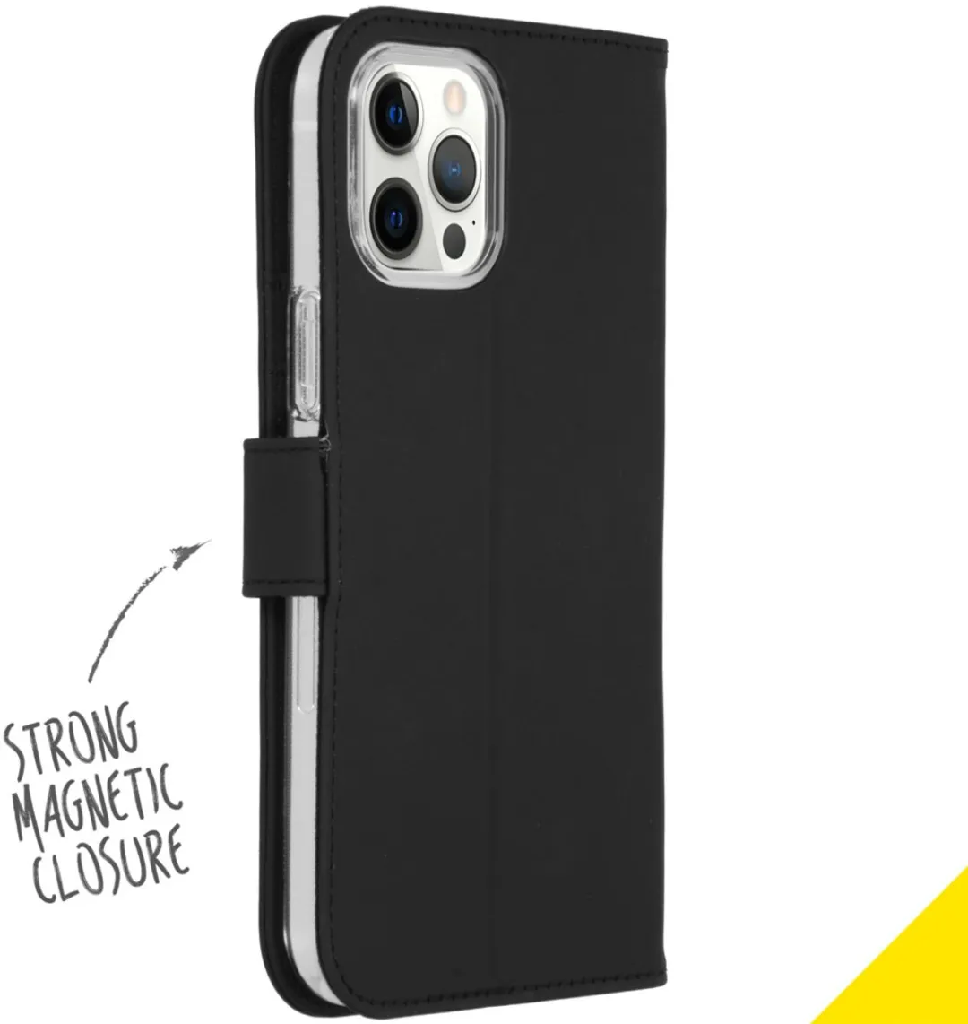 Accezz Hoesje iPhone 12 Pro Max - 3 Pasjes - Zwart