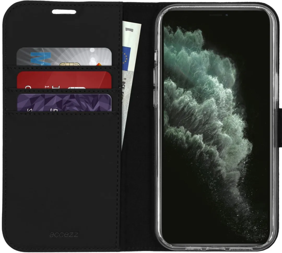 Accezz Hoesje iPhone 12 Pro Max - 3 Pasjes - Zwart