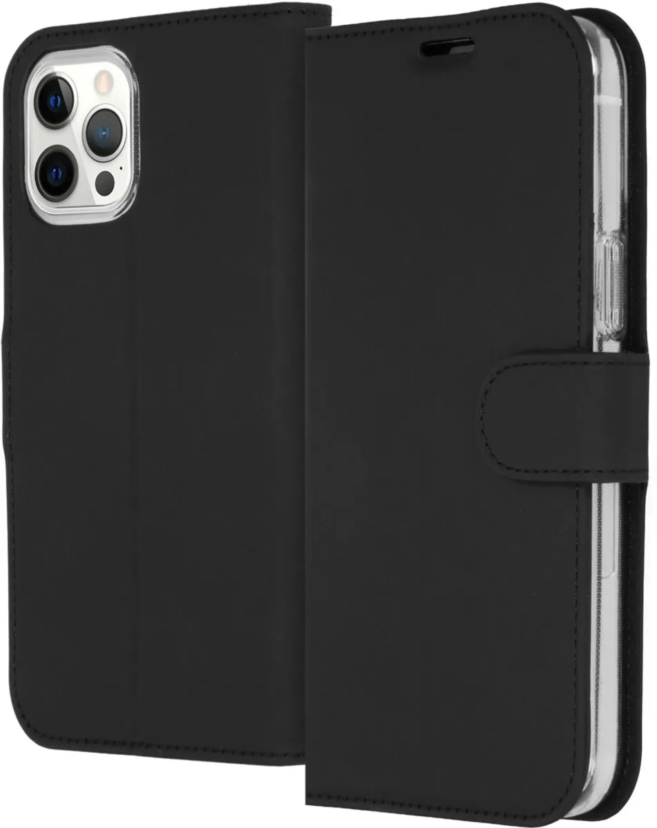 Accezz Hoesje iPhone 12 Pro Max - 3 Pasjes - Zwart