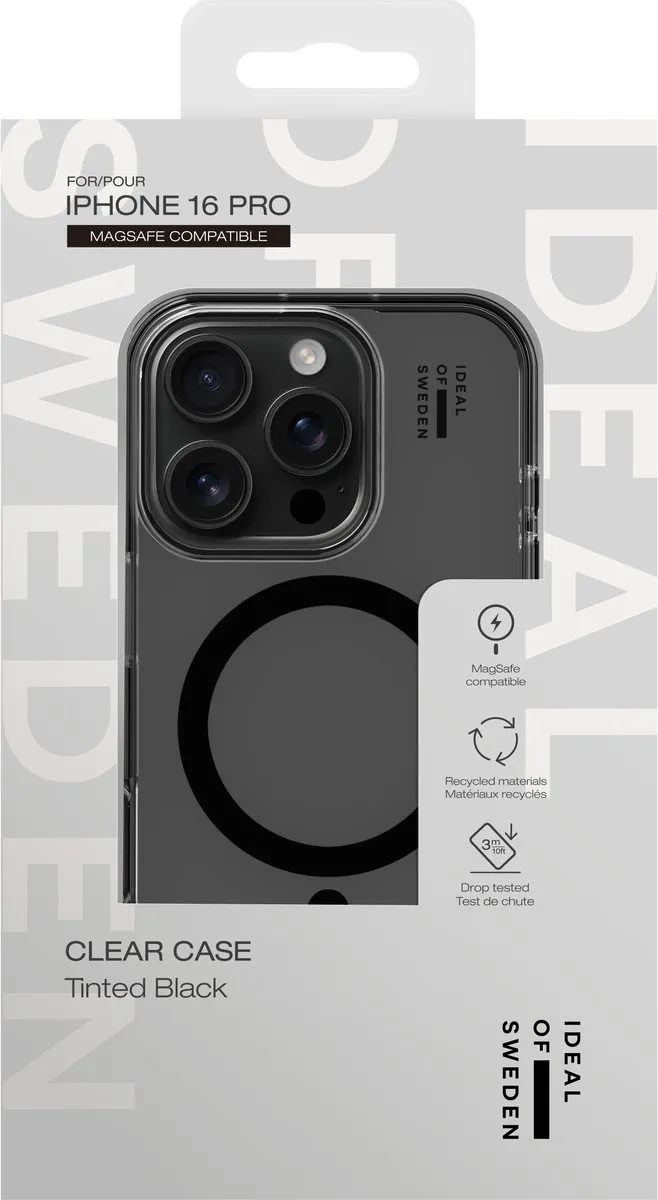 iDeal of Sweden Clear Case iPhone 16 Pro - MagSafe - Tinted Black - afbeelding 3 van 5