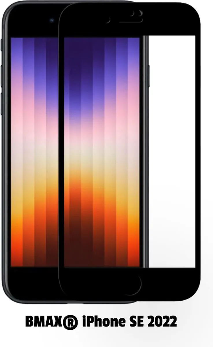 BMAX iPhone SE 2022 Screenprotector Glas - 2 Stuks - Zwart