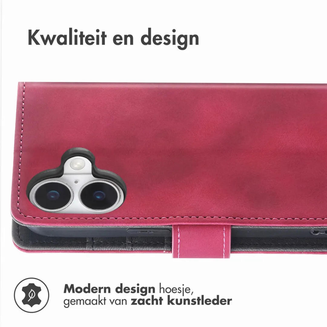 Imoshion iPhone 16 Bookcase Hoesje - 3 Pasjes - Rood