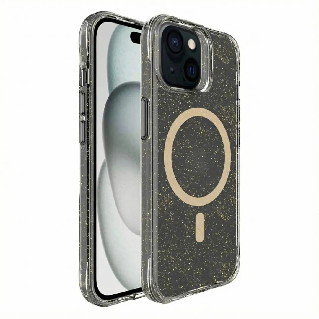 Imoshion Hoesje iPhone 15 Glitter Goud - MagSafe 2.0
