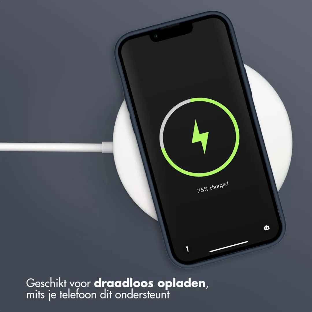 Accezz Hoesje iPhone 12 Pro/12 Donkerblauw - Liquid Silicone