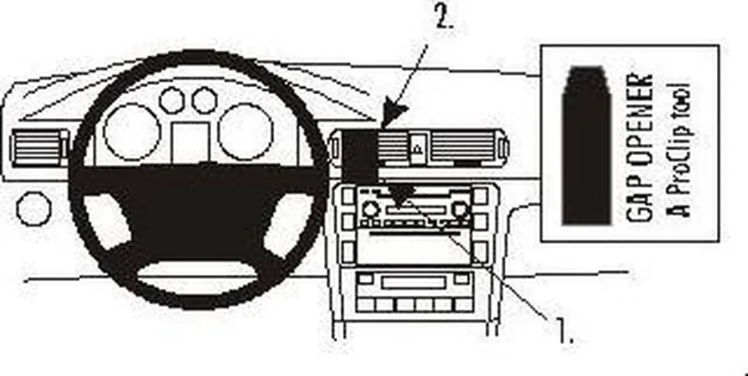 Brodit ProClip 853073 Houder - Skoda Superb 2002-2008 - Zwart - afbeelding 6 van 6