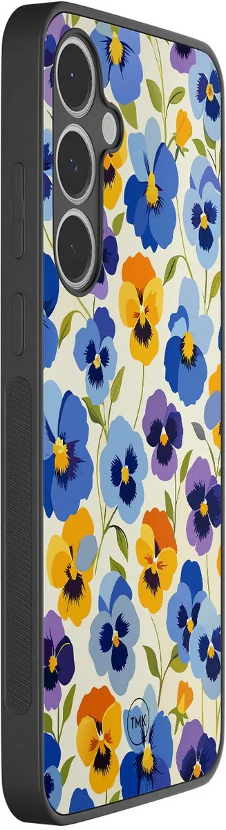 Casevibes S24FE/B/014 Hoesje Samsung Galaxy S24 FE - Viooltjesmix - Paars
