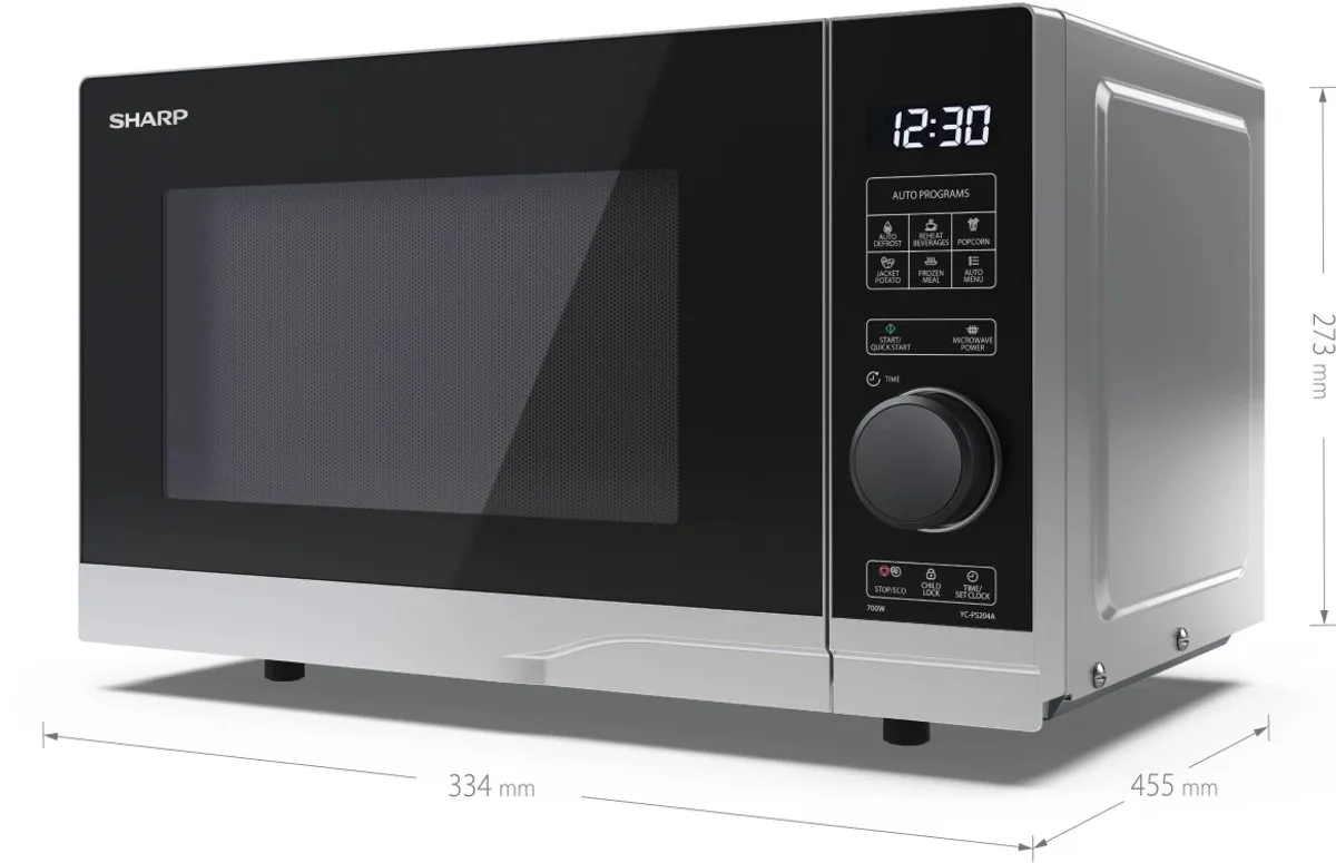 Sharp YC-PS254AE-S Magnetron 25L 900W - Zilver