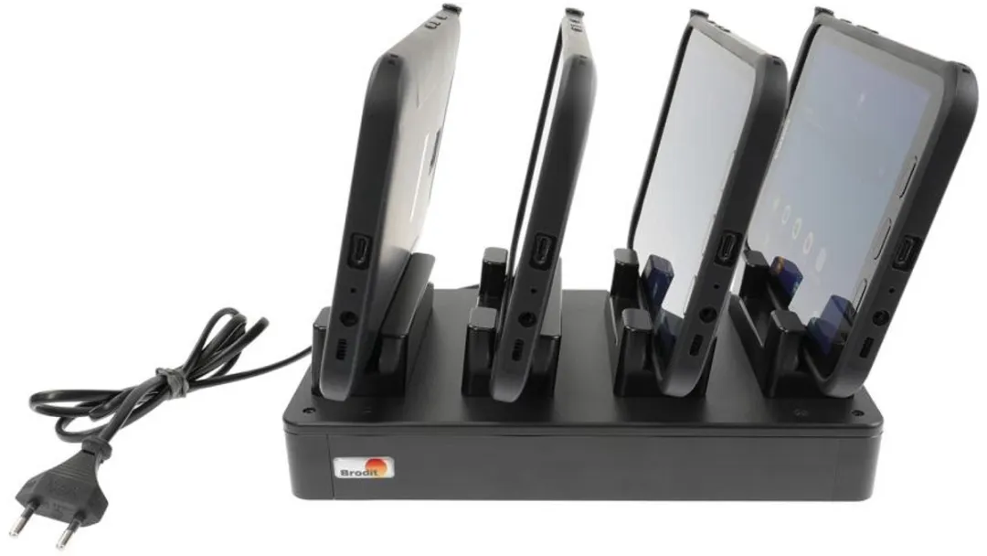Brodit Multi Tablet Charger 4 Stuks - Samsung Tab Active 2/3/5/Pro - Zwart