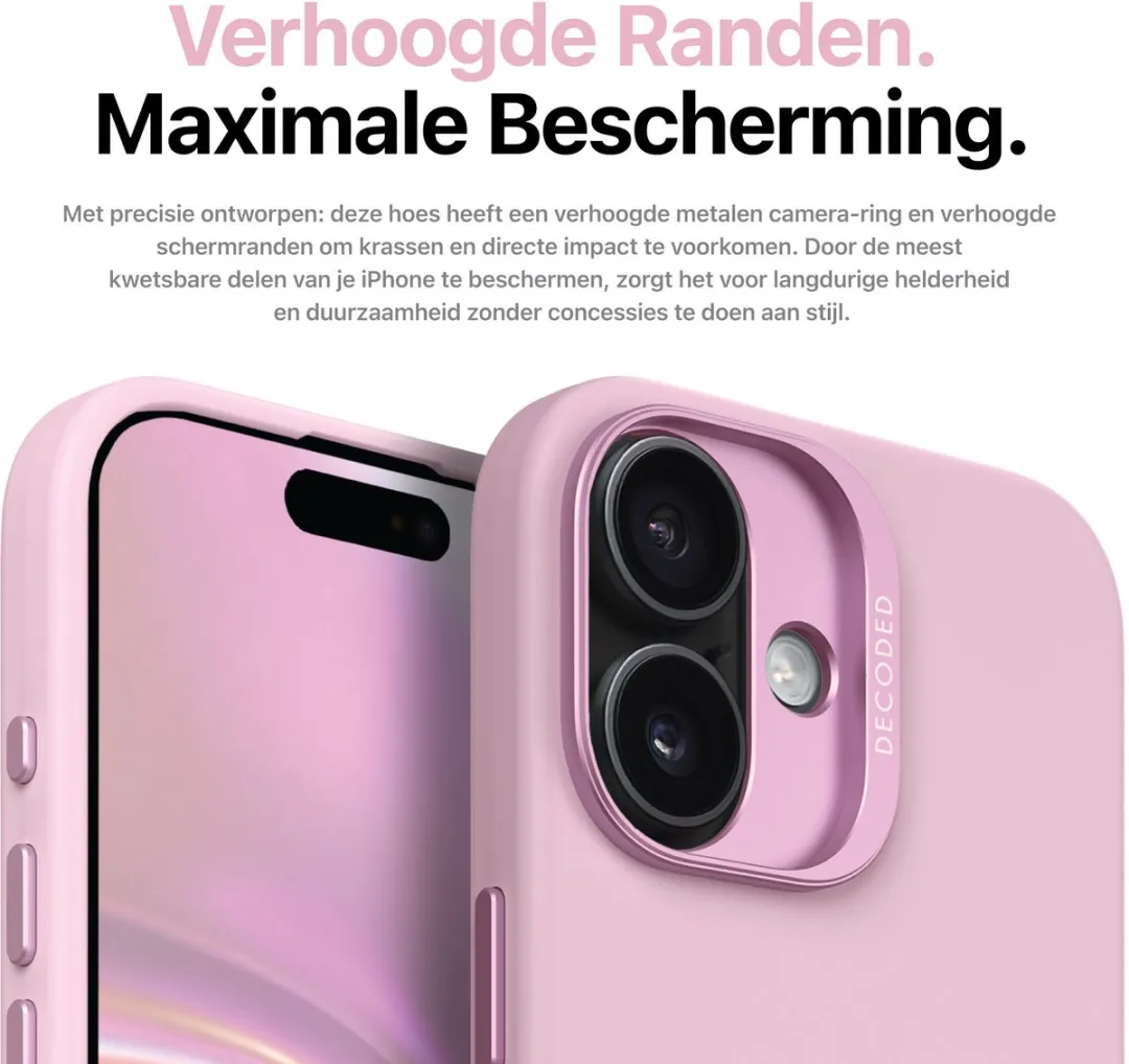 Decoded DEC-IP16-SIL-LIL Siliconen Hoesje iPhone 16 - Lilac Paars