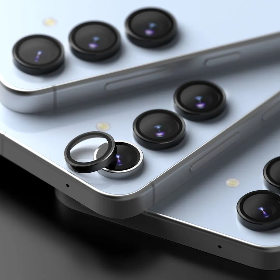 Ringke Frame Glass Camera Beschermer Samsung Galaxy S24 FE - 2 Stuks - Zwart