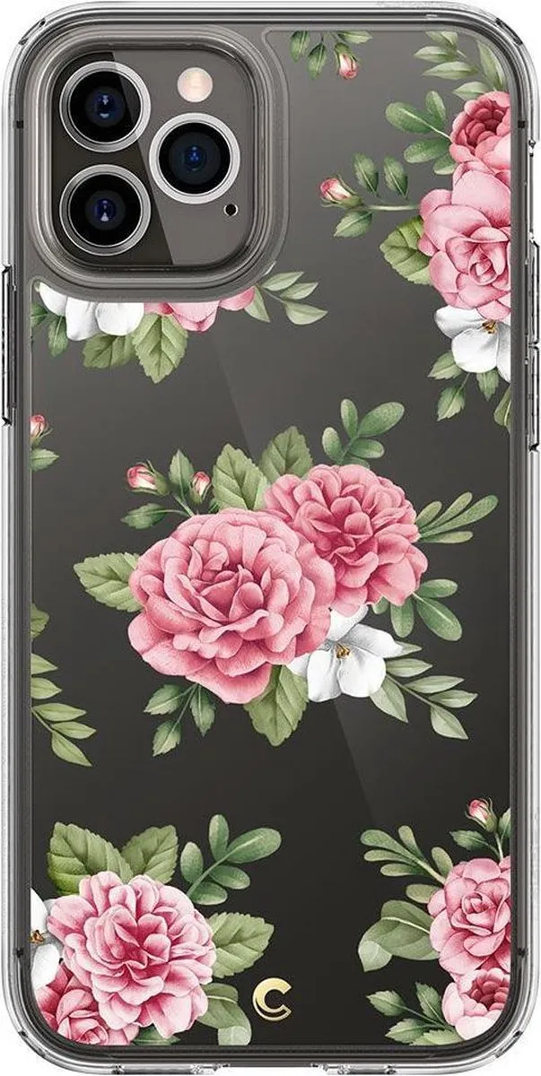 Spigen Ciel iPhone 12/12 Pro Hoesje ACS01828 - Transparant Pink Floral