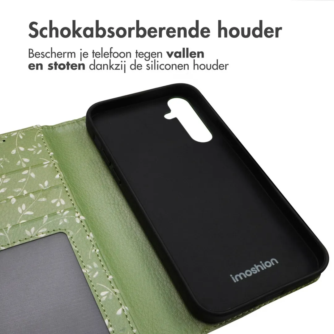 Imoshion Hoesje Samsung Galaxy A25 - Green Flowers - 3 Pasjes