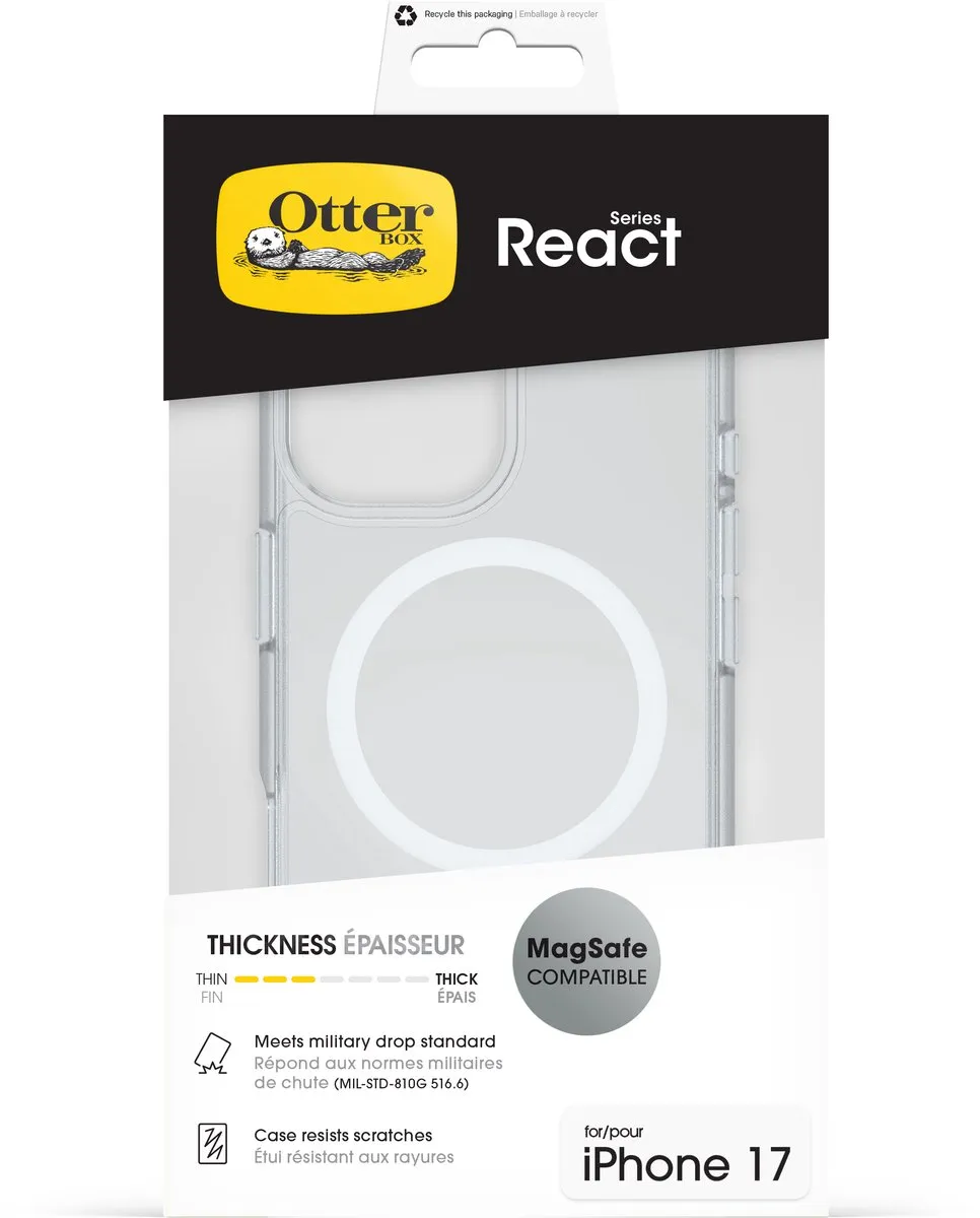 OtterBox React MagSafe iPhone 17 Hoesje - Transparant 77-99276