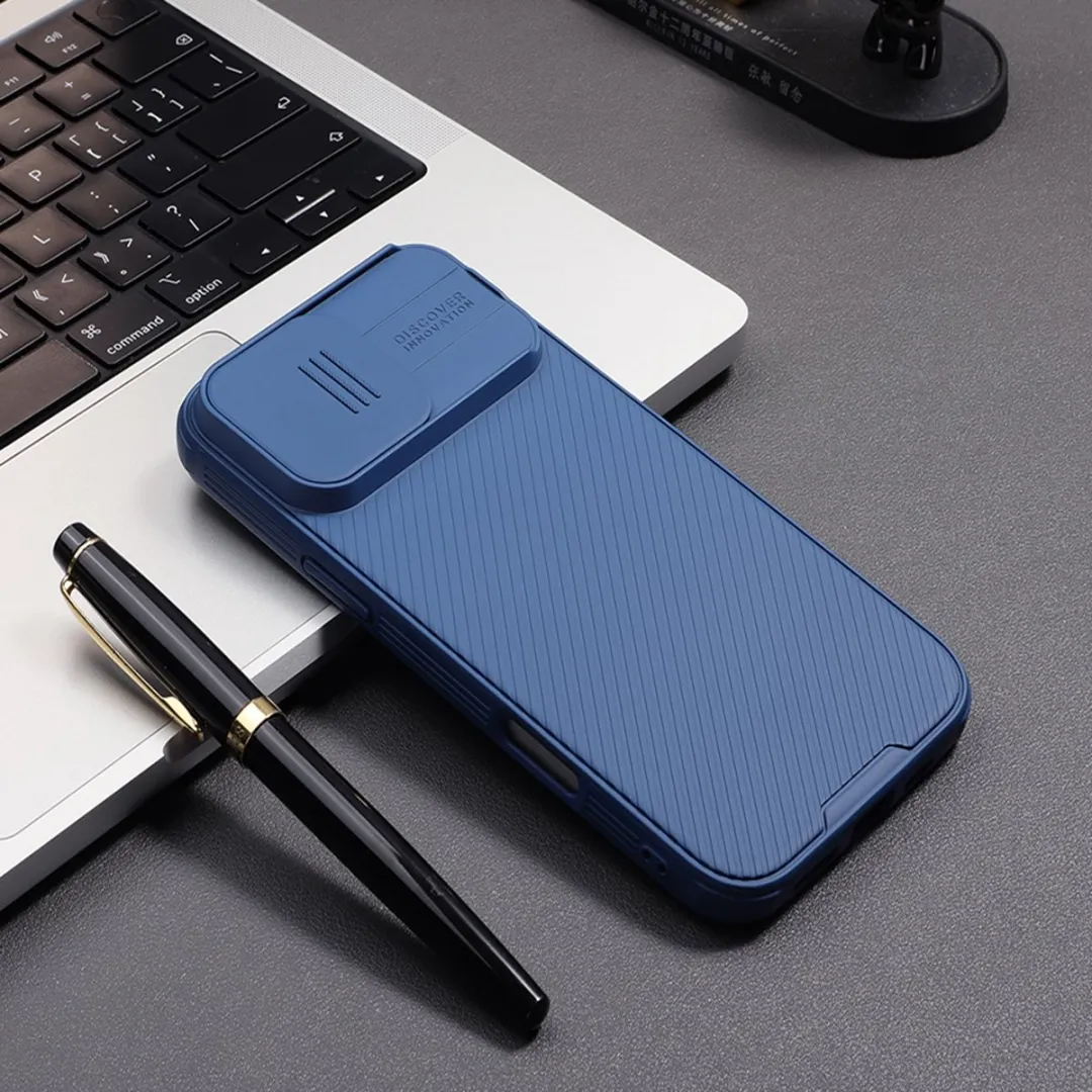 Nillkin CamShield Magnetisch Hoesje iPhone 16 Pro Max - Blauw