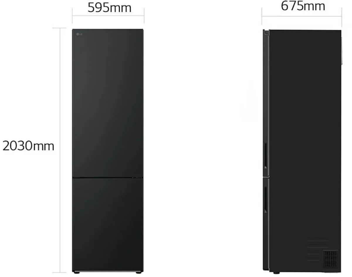 LG GBV22NCBEP Koelkast - 387L Zwart