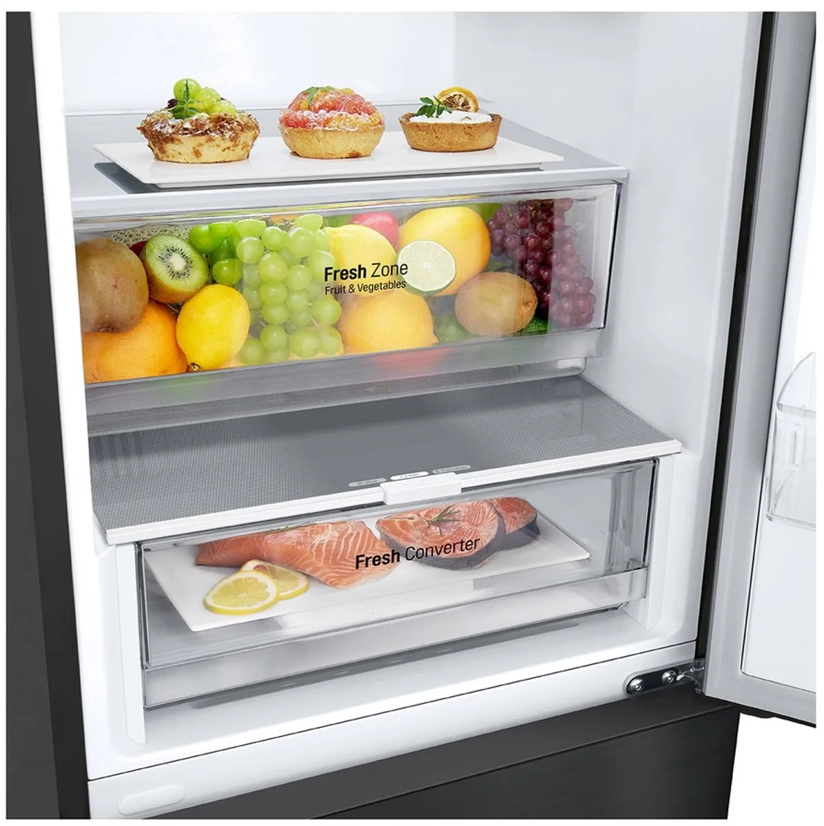 LG GBV22NCBEP Koelkast - 387L Zwart