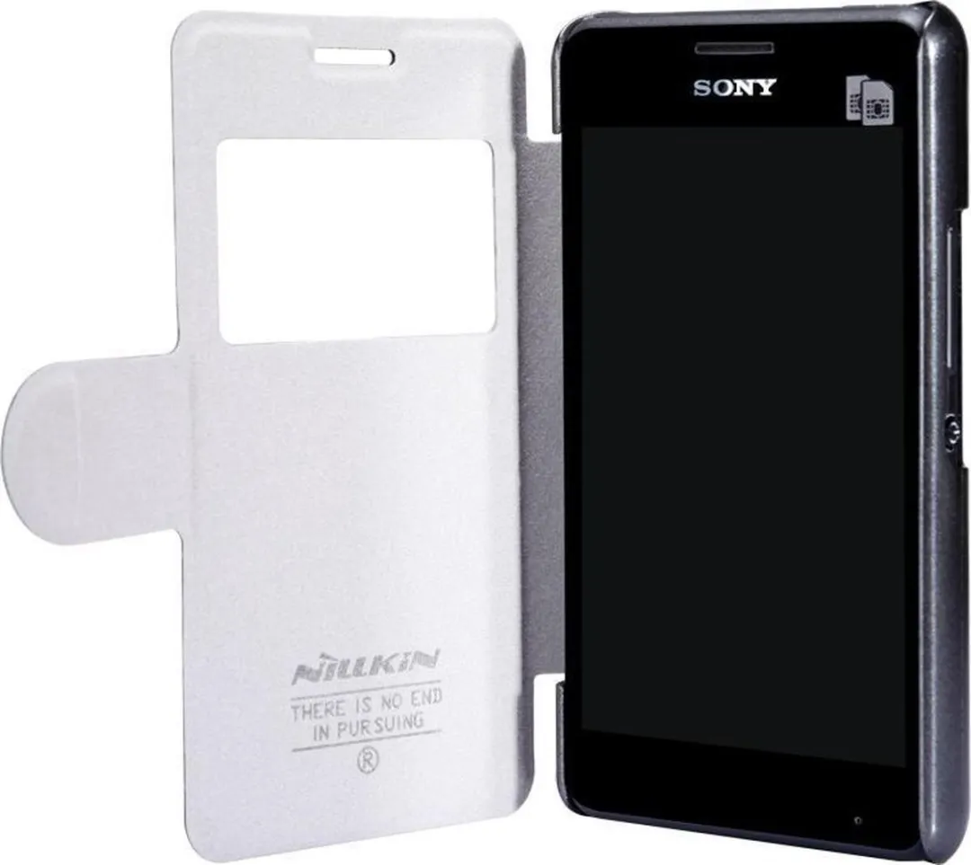 Nillkin Leather Case Fresh Series Sony Xperia E1 - Zwart - afbeelding 2 van 4
