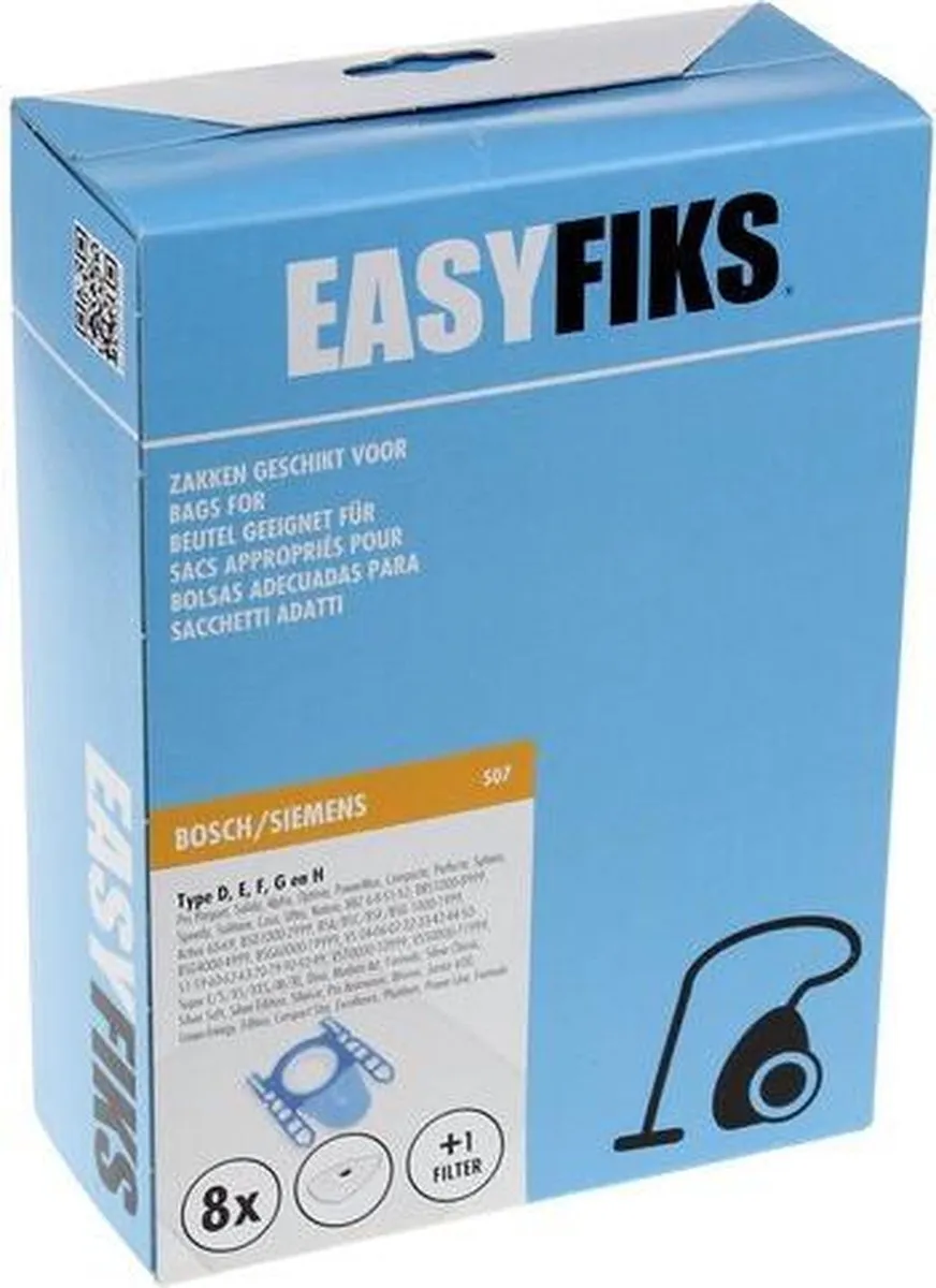 Bosch Easyfiks Stofzuigerzakken DEFG-H 00468383 - 8 Stuks
