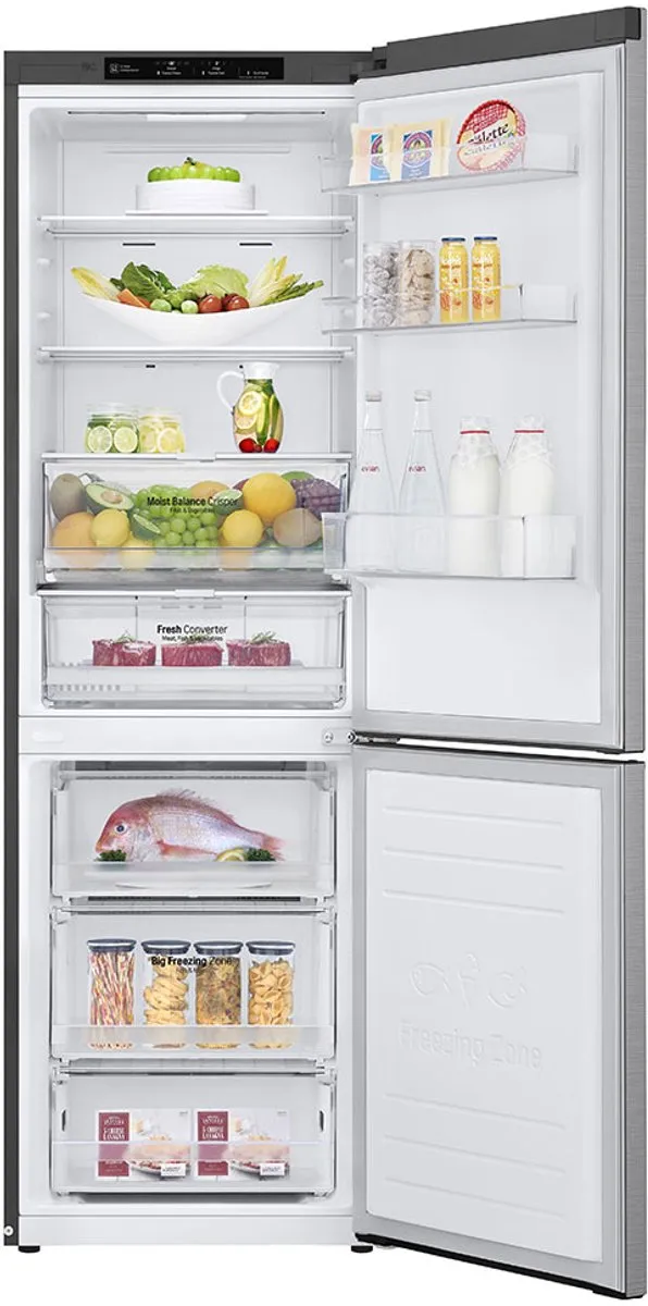 LG GBB61PZGFN Koel-vriescombinatie - 374L - RVS