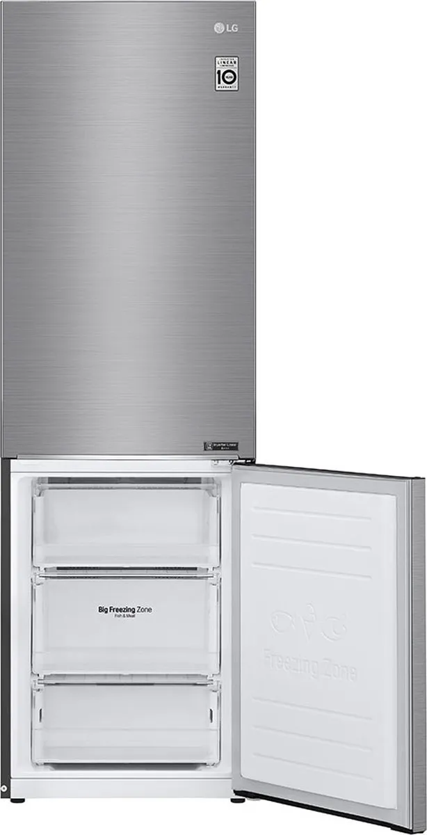 LG GBB61PZGFN Koel-vriescombinatie - 374L - RVS - afbeelding 6 van 6