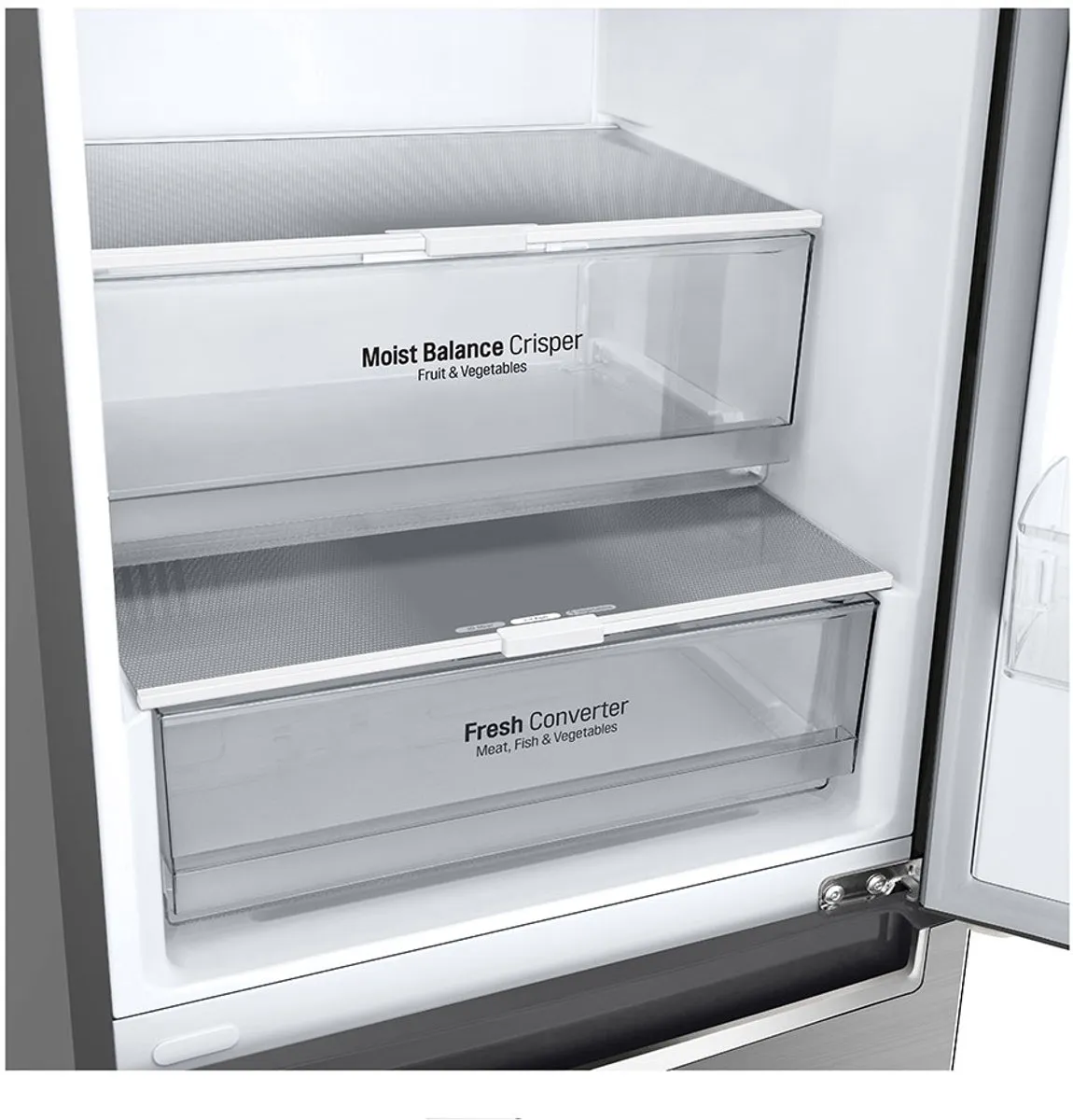 LG GBB61PZGFN Koel-vriescombinatie - 374L - RVS