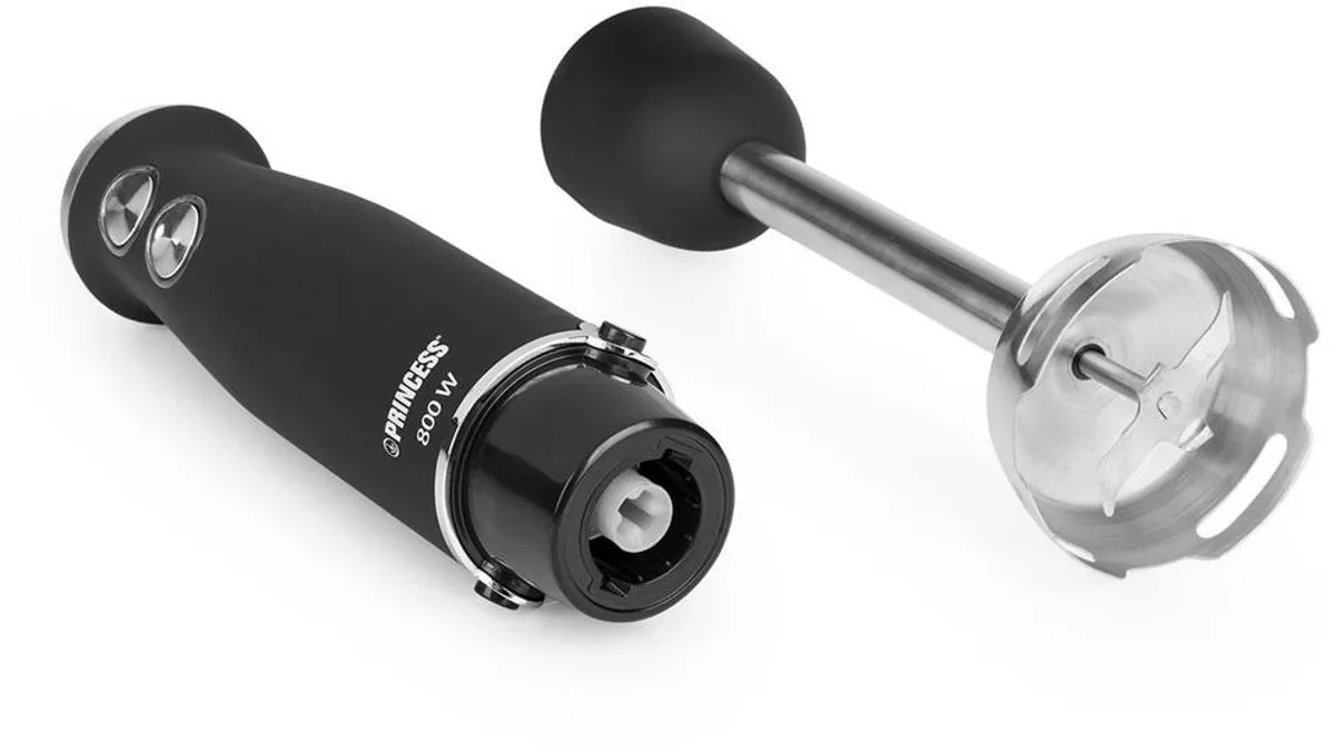 Princess 221220 Staafmixer 800W - 4-in-1 Set - Zwart