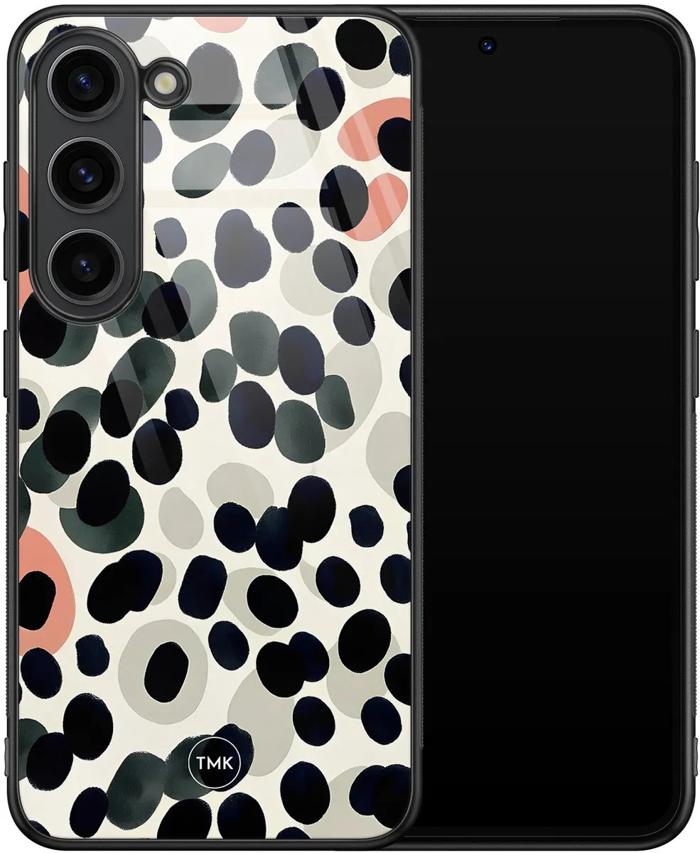 Casevibes Hoesje Samsung Galaxy S23 Modern Dots - Multi - TPU Glas