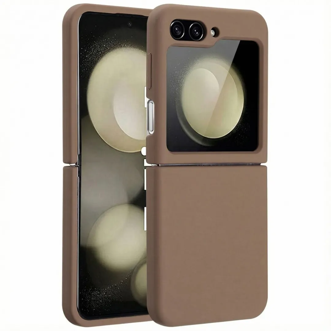Accezz Hoesje Samsung Galaxy Z Flip 5 - Lichtbruin