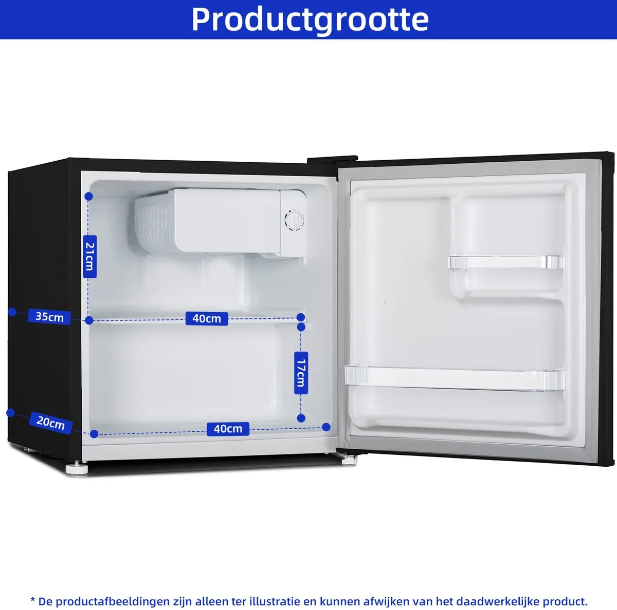 CHiQ CSD46D4D Mini Koelkast 46L - Zwart - afbeelding 6 van 6