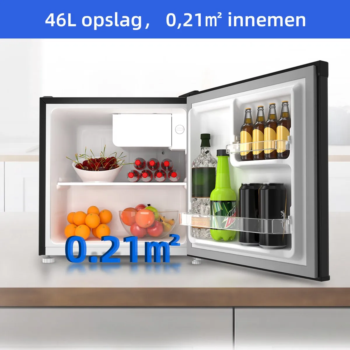 CHiQ CSD46D4D Mini Koelkast 46L - Zwart