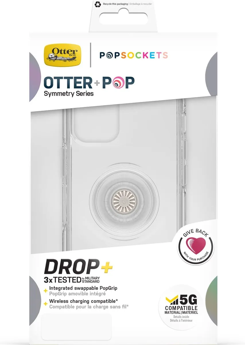 OtterBox Symmetry Clear Case iPhone 12 Mini - 77-65760 - Transparant - afbeelding 6 van 6