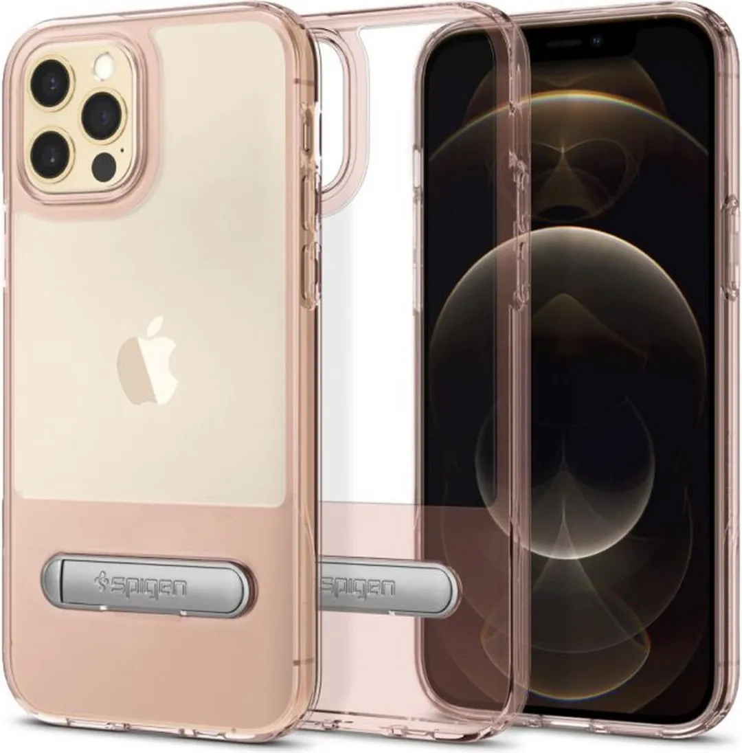 Spigen Slim Armor Hoesje ACS01488 - iPhone 12 Pro Max - Roze Transparant